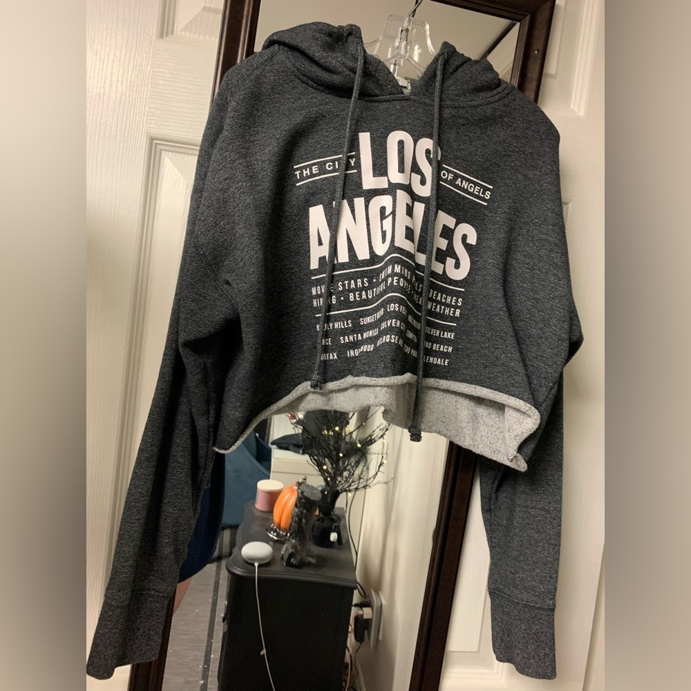 Cropped Grey Hoodie